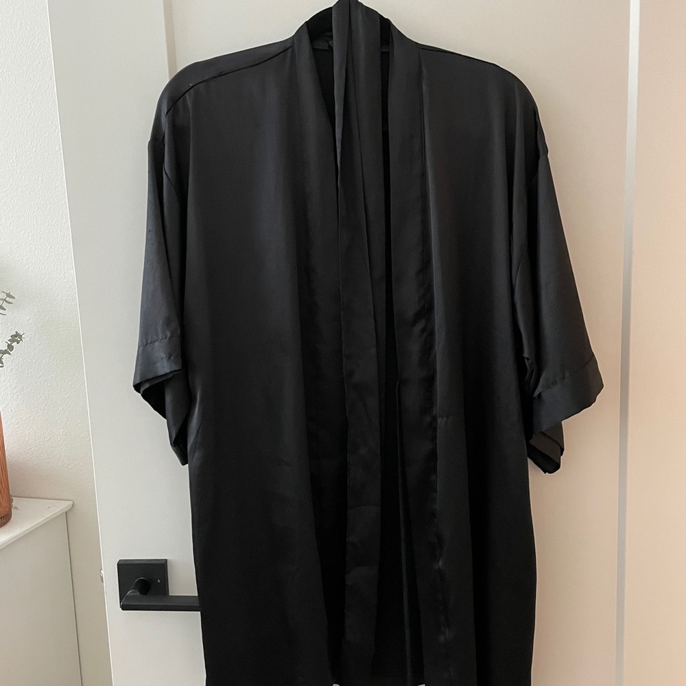 Black Victoria Secret Silk Robe